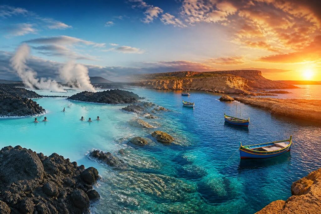 découvrez les merveilles naturelles et les lieux incontournables du blue lagoon en islande et à malte, entre paysages volcaniques uniques et eaux cristallines apaisantes.