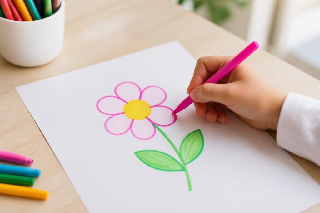 apprenez à dessiner une fleur facile étape par étape, idéale pour les enfants et les débutants. un guide simple et ludique pour éveiller la créativité.
