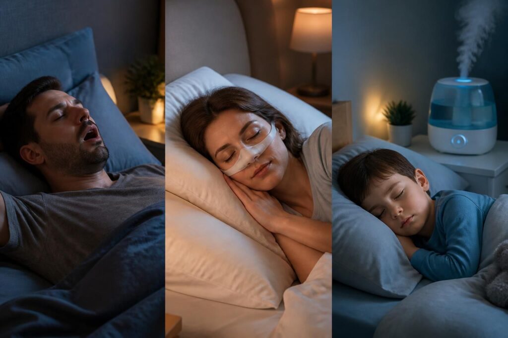découvrez les causes du ronflement et les traitements adaptés pour hommes, femmes et enfants afin d'améliorer le sommeil de toute la famille.