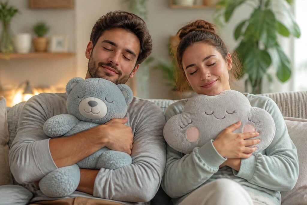 découvrez nos doudous pour adultes, des peluches anti-stress conçues pour hommes et femmes, idéales pour apaiser l'esprit et apporter confort au quotidien.