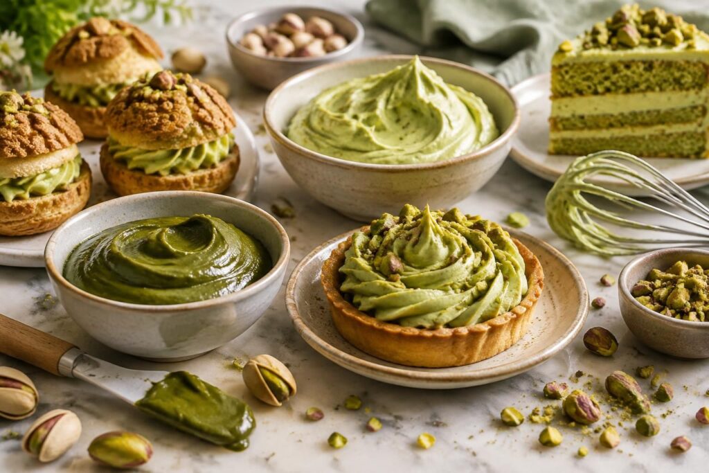 découvrez comment utiliser la pâte et la crème de pistache en pâtisserie pour préparer des desserts gourmands, savoureux et parfaitement réussis.