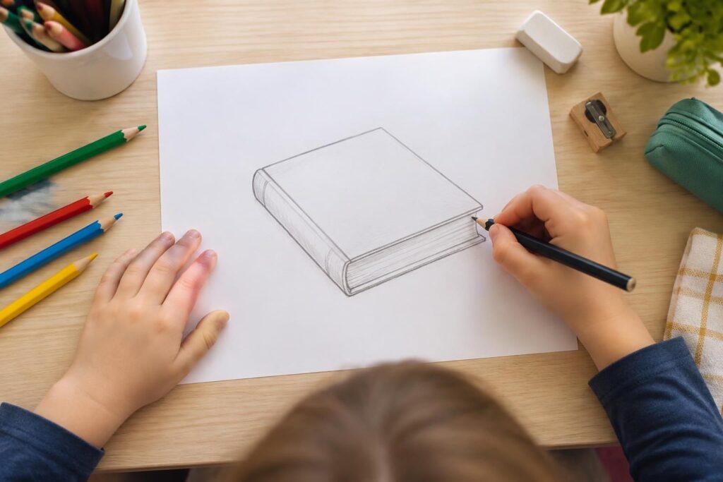 apprenez à dessiner un livre facilement grâce à des étapes simples et des astuces adaptées aux débutants et aux enfants.