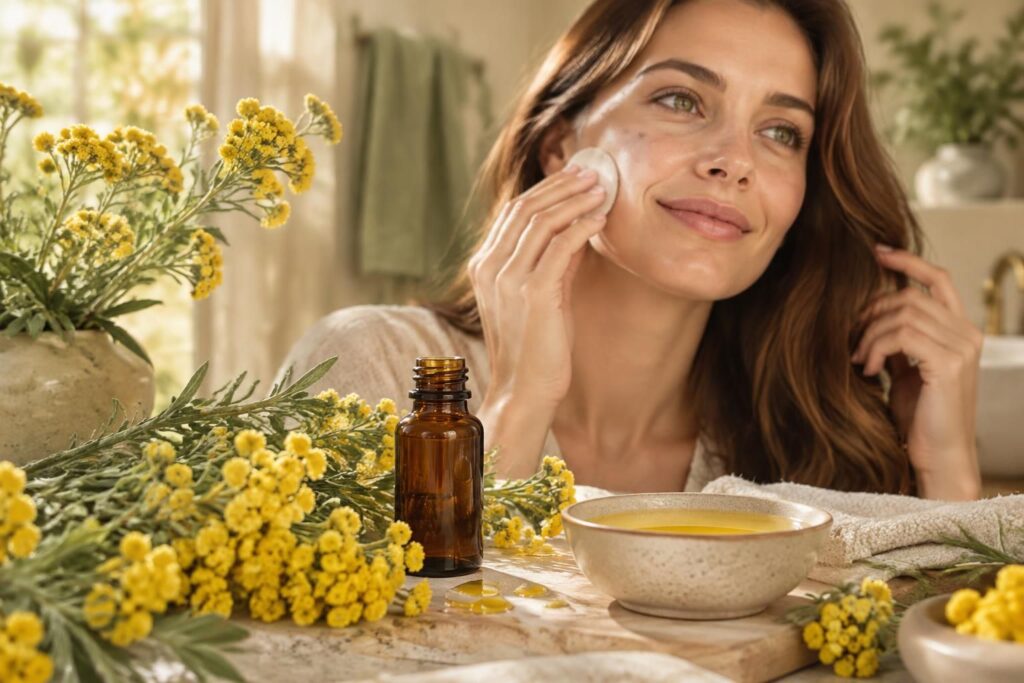 découvrez les bienfaits de l’hélichryse pour la peau et les cheveux, ainsi que ses propriétés apaisantes et son rôle dans le soin des cicatrices.