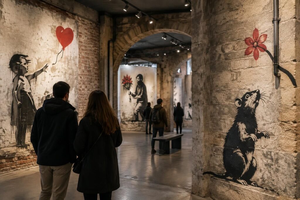 découvrez the world of banksy à paris : une immersion au cœur du street art et de l’univers mystérieux de banksy.