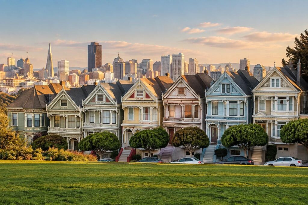 découvrez les painted ladies de san francisco, ces célèbres maisons victoriennes aux façades colorées, et les lieux emblématiques qui les entourent.